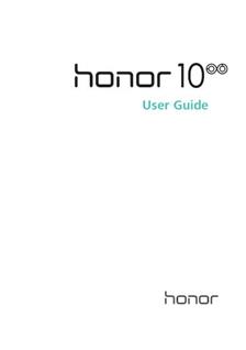 Huawei Honor 10 manual. Camera Instructions.